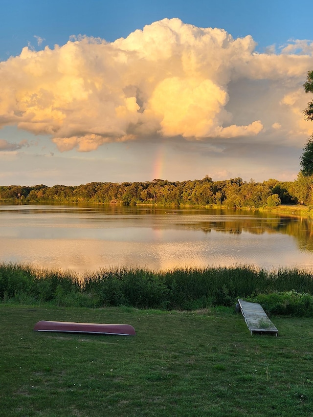 918 Division St, Elbow Lake, MN 56531 - water view featuring a heavily wooded area