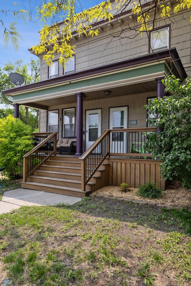 804 8th St N Unit 2, Fargo, ND 58102 - traditional style home with covered porch and stairs