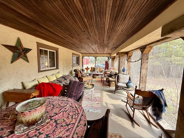 view of sunroom
