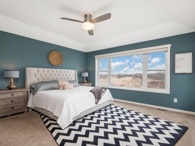 11460 Eagle Creek Ln, Rogers, MN 55374 - bedroom with carpet flooring, baseboards, and ceiling fan
