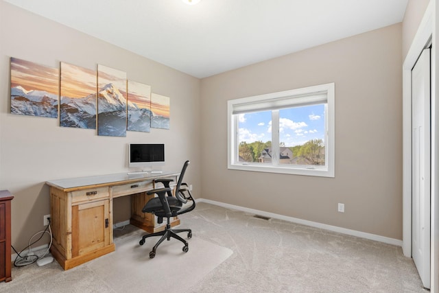 1302 Windrush Rd, Buffalo, MN 55313 - home office featuring light carpet and baseboards