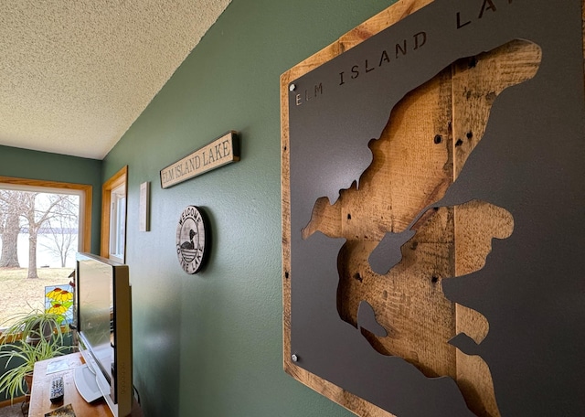 room details featuring a textured ceiling