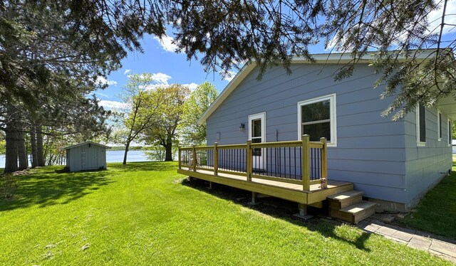 36777 311th Ln, Aitkin, MN 56431 - view of grassy yard featuring a deck