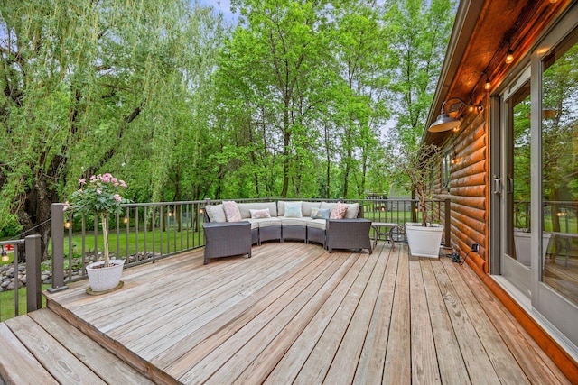 631 Pheasant Run, Winsted, MN 55395 - deck featuring an outdoor hangout area