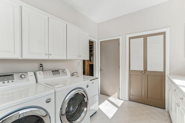 5411 Southwood Dr, Bloomington, MN 55437 - washroom with cabinet space and washer and clothes dryer