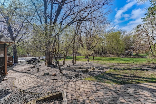 5411 Southwood Dr, Bloomington, MN 55437 - view of yard with a patio and a wooden deck