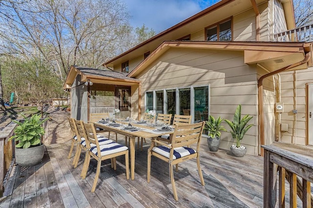 5411 Southwood Dr, Bloomington, MN 55437 - deck featuring outdoor dining area