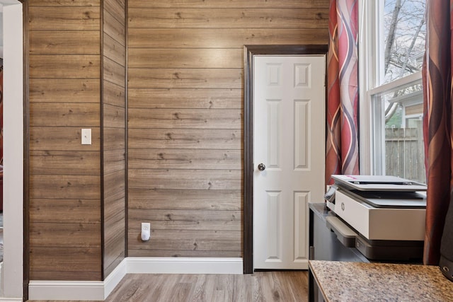 interior space featuring light wood finished floors