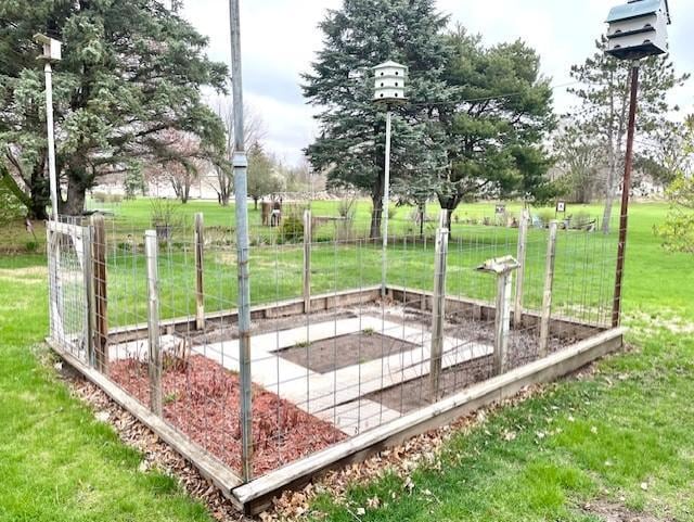 view of yard with a vegetable garden