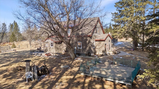 exterior space with a deck