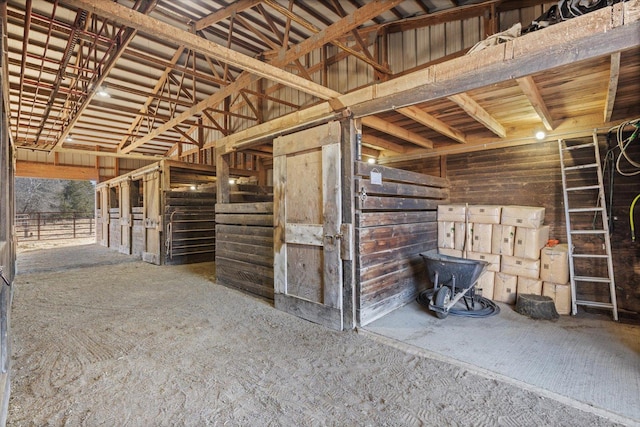 view of horse barn