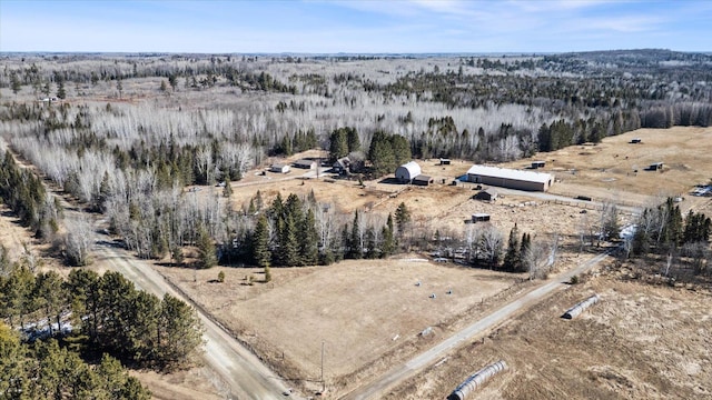 bird's eye view featuring a rural view