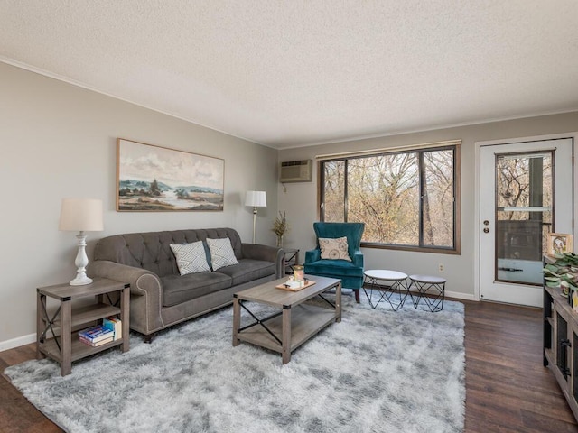 4001 Heritage Hills Dr Unit 105, Bloomington, MN 55437 - living room featuring plenty of natural light, wood finished floors, a textured ceiling, and crown molding