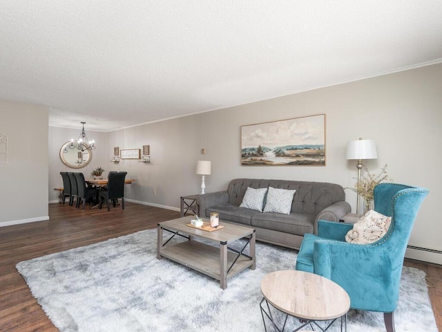 4001 Heritage Hills Dr Unit 105, Bloomington, MN 55437 - living area with an inviting chandelier, ornamental molding, wood finished floors, and baseboards