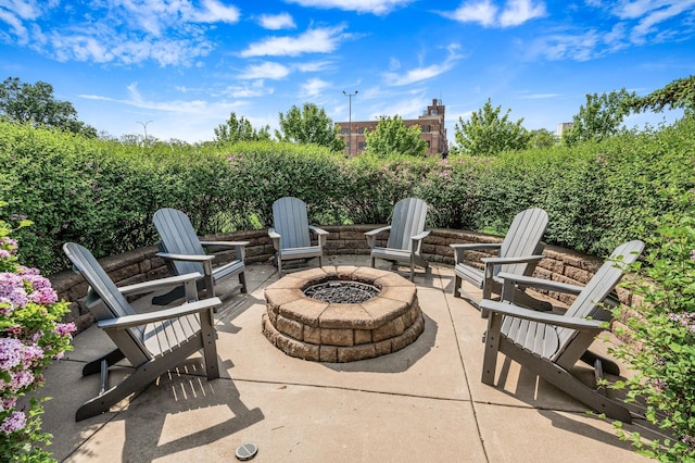 730 Stinson Blvd Unit 504, Minneapolis, MN 55413 - view of patio featuring an outdoor fire pit