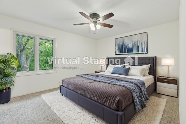 13982 Mount Ter, Minnetonka, MN 55345 - carpeted bedroom featuring ceiling fan and baseboards