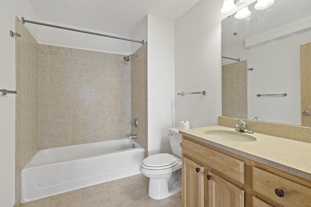 1502 5th St N Unit 401, Hopkins, MN 55305 - bathroom with shower / bath combination, tile patterned floors, toilet, and vanity