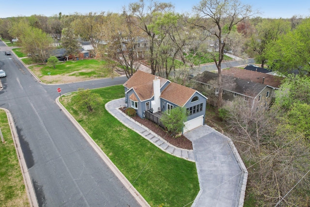 birds eye view of property featuring a residential view