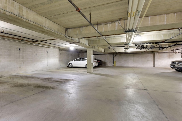 view of parking garage