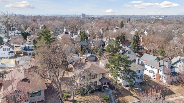 drone / aerial view with a residential view