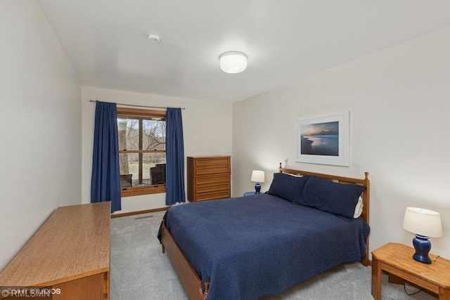 bedroom featuring carpet