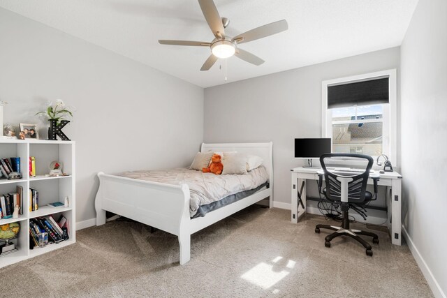 7371 Kalland Cir NE, Otsego, MN 55301 - bedroom featuring carpet, baseboards, and ceiling fan