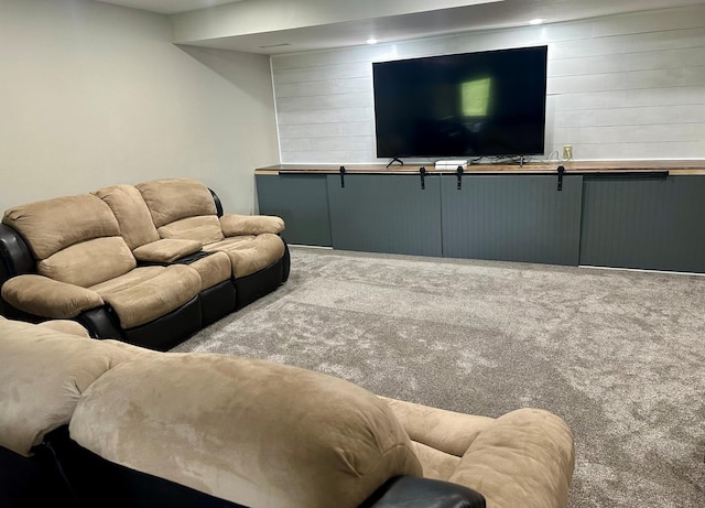 9808 Jenny Ln, Saint Wendel Twp, MN 56374 - carpeted living room featuring wooden walls