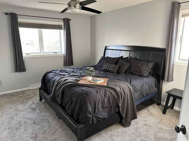 9808 Jenny Ln, Saint Wendel Twp, MN 56374 - carpeted bedroom with ceiling fan and baseboards