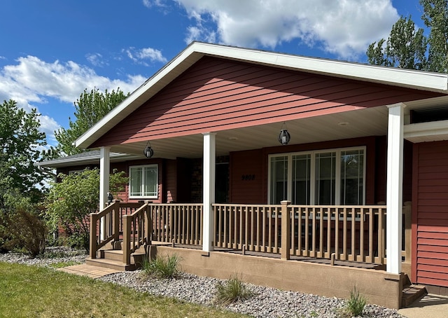 9808 Jenny Ln, Saint Wendel Twp, MN 56374 - view of front of home featuring a porch