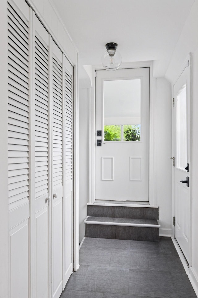 entryway with baseboards