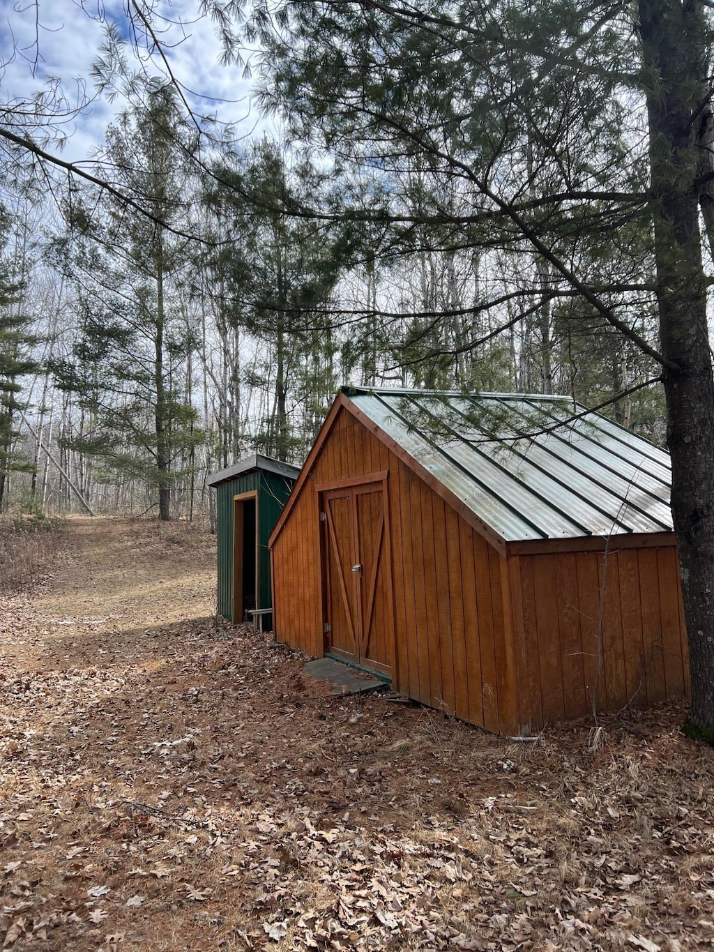 view of shed