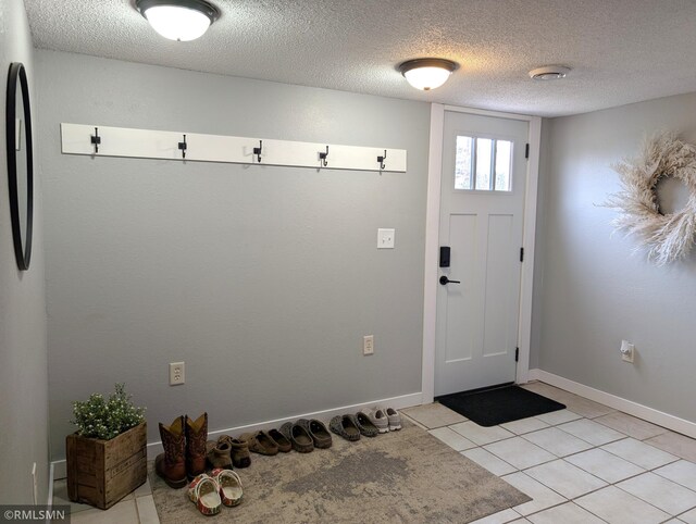 32255 County 21, Browerville, MN 56438 - entrance foyer with light tile patterned floors, a textured ceiling, and baseboards