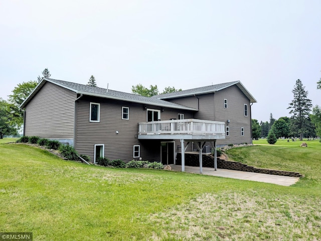 32255 County 21, Browerville, MN 56438 - rear view of property with a deck and a lawn