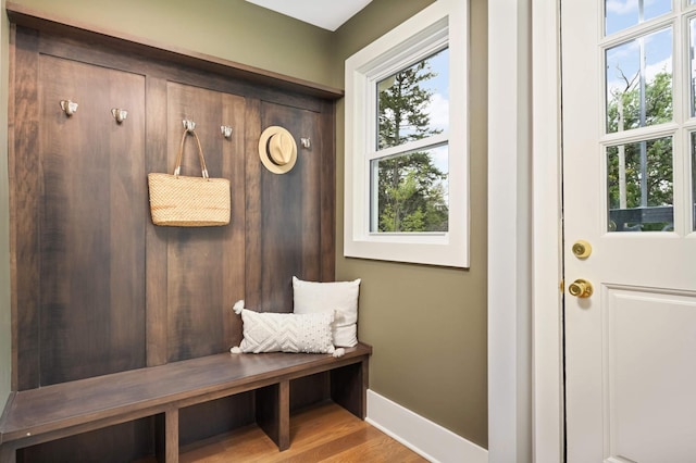 1647 26th St, Minneapolis, MN 55405 - mudroom with baseboards and wood finished floors