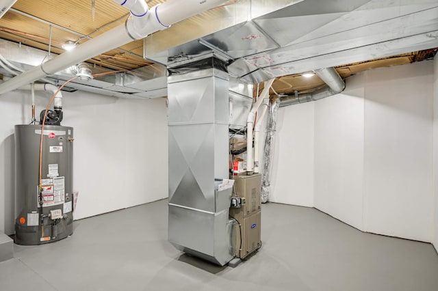 1647 26th St, Minneapolis, MN 55405 - unfinished basement featuring water heater and heating unit