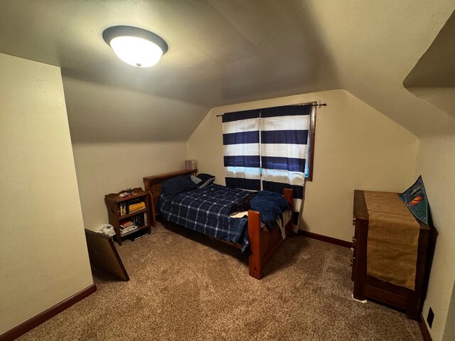 327 2nd St SW, Clara City, MN 56222 - carpeted bedroom with vaulted ceiling and baseboards