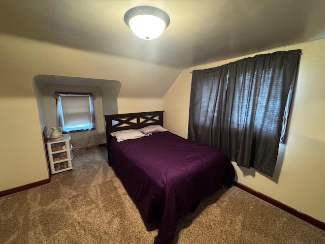 327 2nd St SW, Clara City, MN 56222 - carpeted bedroom with lofted ceiling and baseboards
