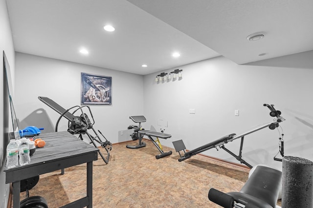 17639 Heidelberg Way, Lakeville, MN 55044 - exercise area featuring recessed lighting, carpet flooring, and baseboards