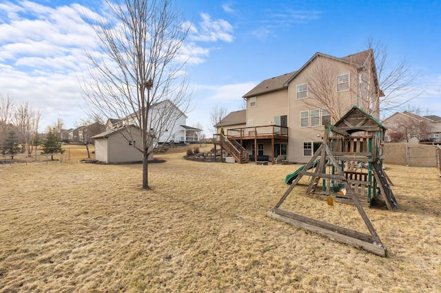 17639 Heidelberg Way, Lakeville, MN 55044 - view of play area featuring stairs, a wooden deck, and an outdoor structure