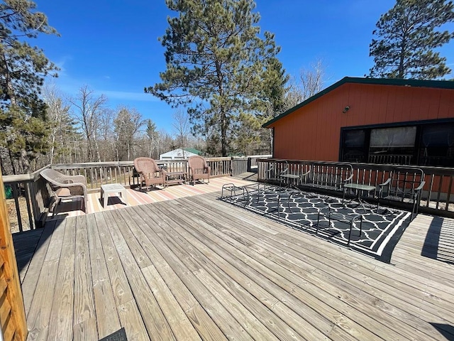 17999 Ivy Dr, Park Rapids, MN 56470 - view of wooden terrace
