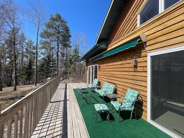 17999 Ivy Dr, Park Rapids, MN 56470 - view of wooden terrace