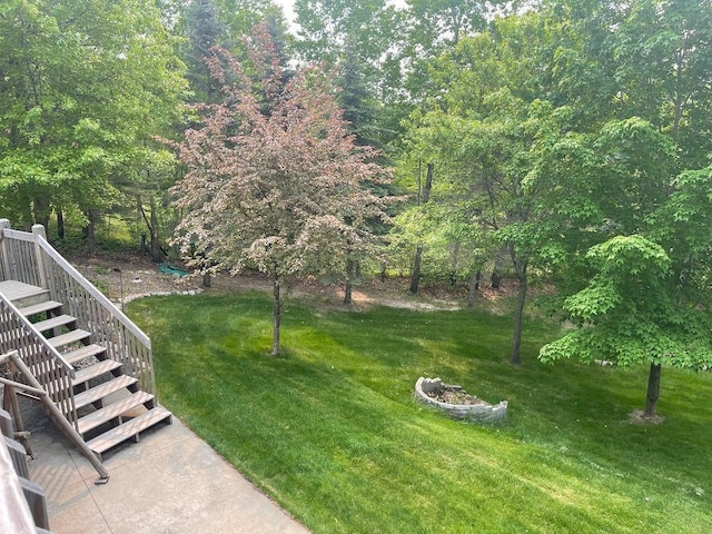 17999 Ivy Dr, Park Rapids, MN 56470 - view of grassy yard featuring stairs