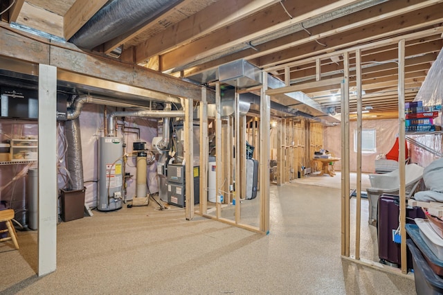 104 Birch Ave NW, Saint Michael, MN 55376 - unfinished below grade area featuring gas water heater and heating unit