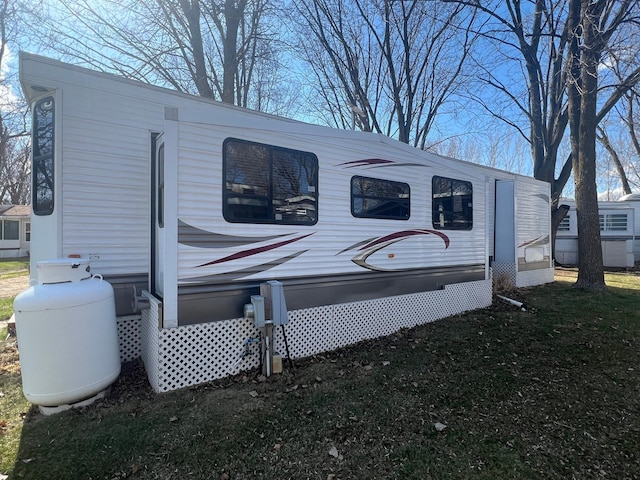 exterior space featuring heating fuel