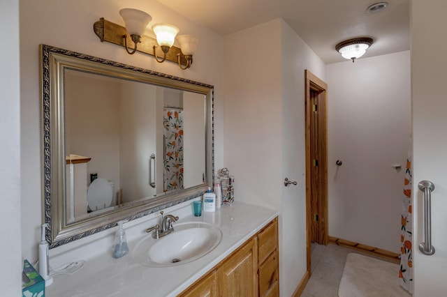 7621 Winter Trl, Breezy Point, MN 56472 - bathroom with tile patterned flooring and vanity