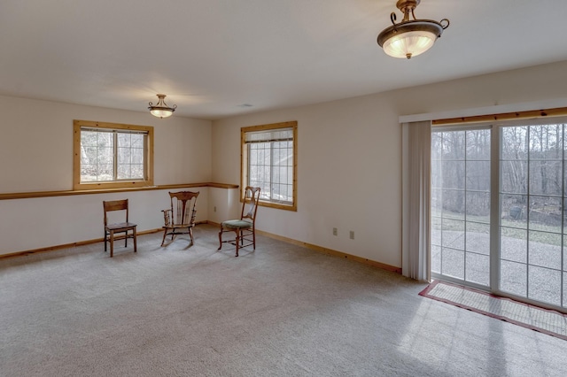 7621 Winter Trl, Breezy Point, MN 56472 - sitting room with plenty of natural light, carpet flooring, and baseboards