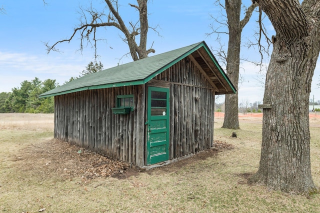 view of shed