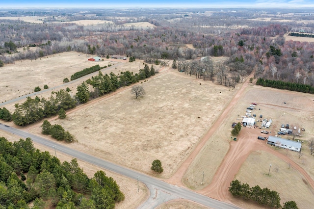drone / aerial view featuring a rural view