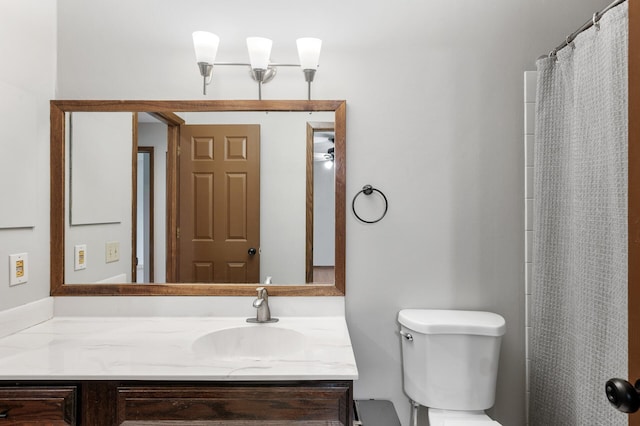 11560 Red Fox Dr, Maple Grove, MN 55369 - full bathroom featuring vanity, toilet, and a shower with curtain