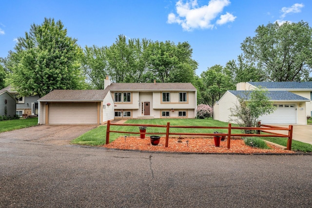11560 Red Fox Dr, Maple Grove, MN 55369 - bi-level home featuring a garage and a chimney